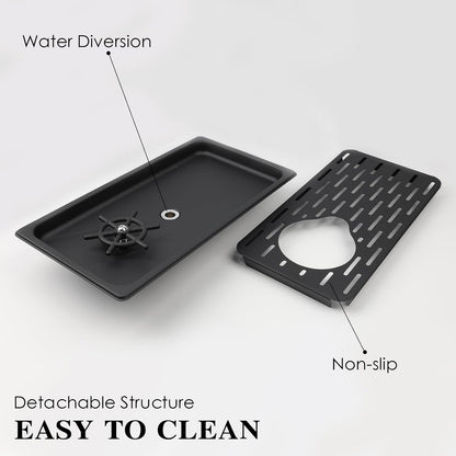 Pitcher Rinsers，Pitcher Washer, Espresso Washer And Spray, Drainage And Drip Tray, 304 Stainless Steel Bar Glass Washer Sink, Suitable For Home Kitchen, Hotel, Coffee Shop, Restaurant (Black)