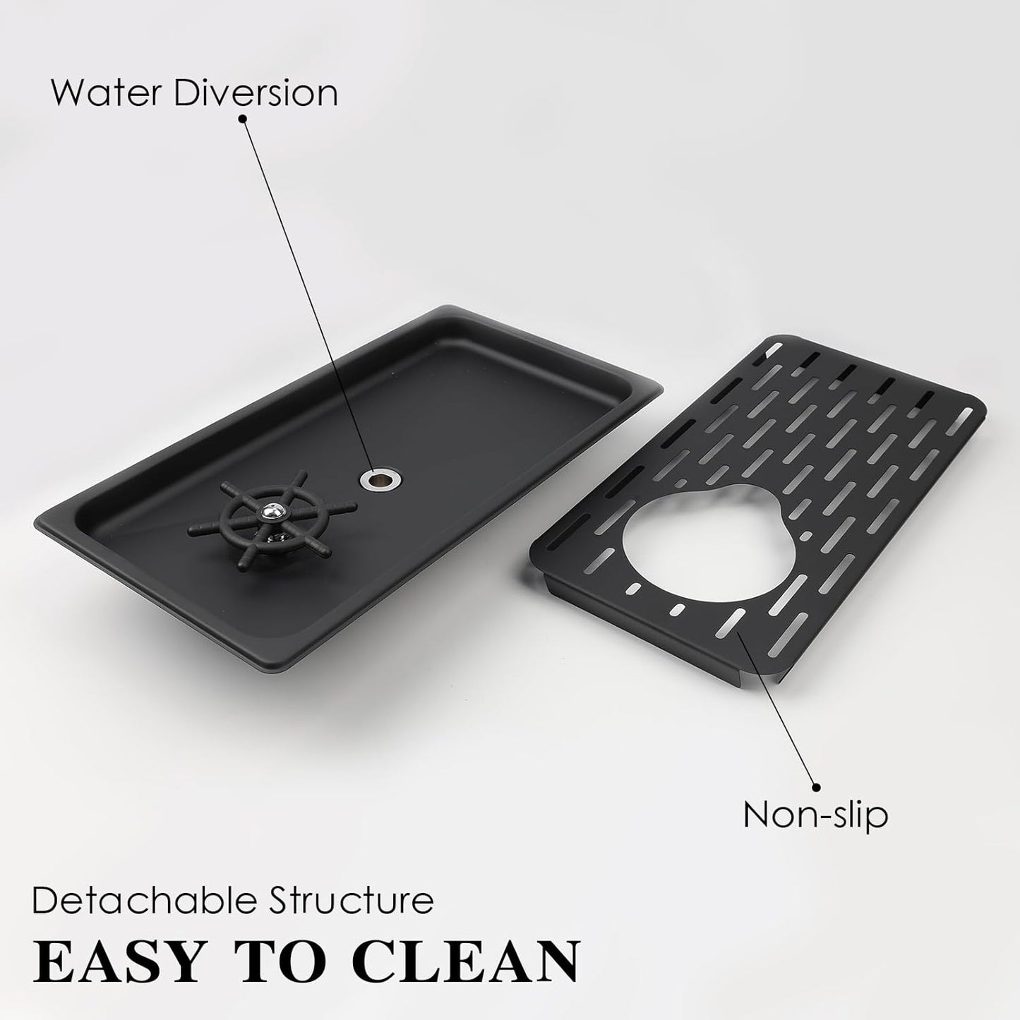 Pitcher Washer, Espresso Washer and Spray, Pitcher Rinser ，Drainage and Drip Tray, 304 Stainless Steel Bar Glass Washer Sink, Suitable for Home Kitchen, Hotel, Coffee Shop, Restaurant (Silver)