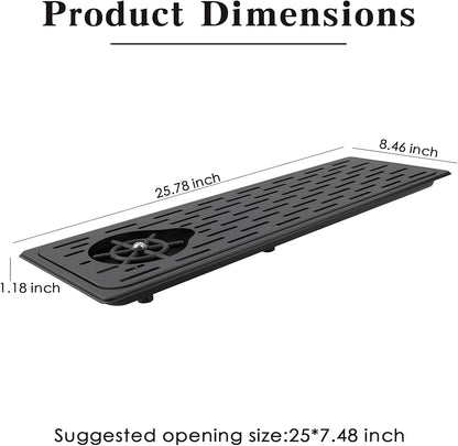 KF25-Black Stainless Steel Bar Glass Pitcher and Drip Tray Washer for Home Kitchen Hotel Cafe Restaurant