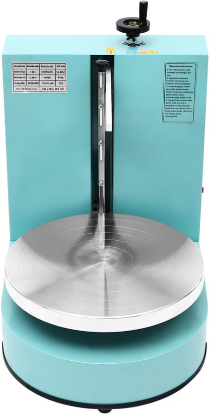 Automatic Cake Decorating Machine, Electronic Cream Coating Spreading Smooth Machine with Graduated Scraper 30-200RPM Rotating Speed,Cake Bread Spreader Machine for 4-12inch Cakes,Green