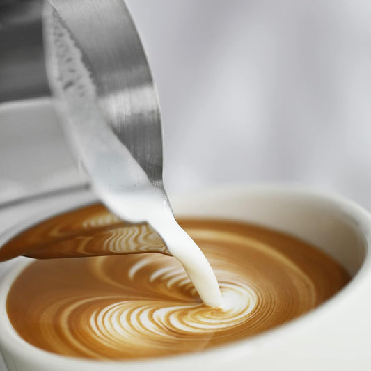 MHW-3BOMBER Milk Frothing Pitcher 450ml/15.2oz Milk Frother Cup Espresso Steaming Pitcher Stainless Steel Milk Frother Cup Barista Latte Art Round Spout Milk Jug, Silver spot P6003SS-OS