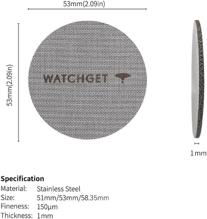 watchget 53mm Espresso Puck Screen Lower Shower Screen 1mm Thickness 150μm Metal Coffee Filter 316 Stainless Steel Reusable Espresso Screen for 54mm Portafilter Filter Basket(53mm(1mm thick))