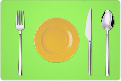 Silicone Placemats, Food-Grade Non-Slip Waterproof, Dining, Stain Resistant, Countertop Protector, Kitchen Counter Mat, Heat Resistant, Baking mat Dishwasher Safe (23.6"×15.7"-1pack, Green)