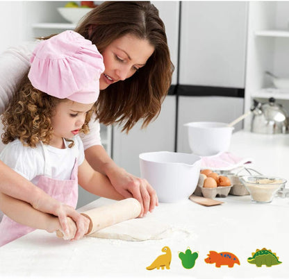Dinosaur Cookie Cutters Set Small Size Stainless Steel Shaped for Kids Birthday Party Supplies,Footprint,Dinosaur Eggs,different dinosaur shapes.