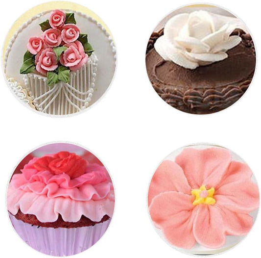 5 piece Stainless Steel Rose Flower Piping Tips Piping Nozzles Cake Decorating Supplies Cookies Cupcake Icing Decorating Supplies Decorating Kits Frosting Icing Tips Baking Set Tools #4