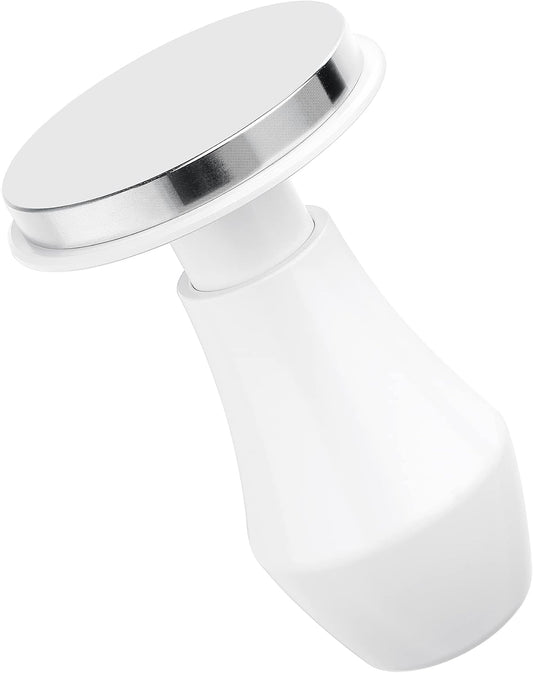 Normcore 53.3mm Espresso Coffee Tamper V4 - Spring Loaded Tamper With Stainless Steel Flat Base - Non-stick coating White - 15lb / 25lb / 30lbs Replacement Springs - Anodized Aluminum Stand
