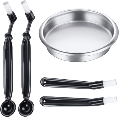 Coffee Cleaning Brush Set, 4 Pieces Espresso Grinder Machine Cleaning Brush Kit and 58mm Backflush Disk for Coffee Machine Group Head