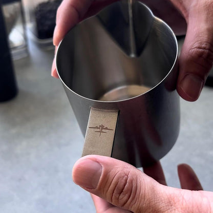 MHW-3BOMBER Latte Art Pitcher Stainless Steel Milk Frothing Pitcher Steamed Espresso Cup Barista Pitcher (Silver Spot, 20oz/600ml) P5027SS-OS