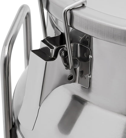 Stainless Steel Milk Bucket With Faucet, Milk Can Large Liquid Container Storage,Sealing Lid and Carry Handle,for Wine, Oil Storage Transport (12L/3.2Gal,w/Faucet)