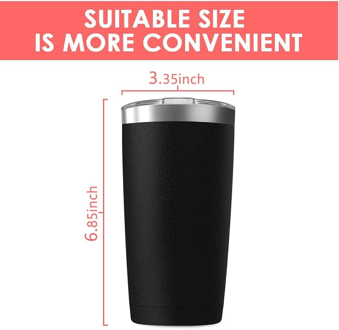 12Pack 20oz Tumbler Vacuum Insulated Travel Mug with Lids, Stainless Steel Double Wall Bulk Cup for Home, Office, Outdoor Suitable for Vehicle Cup Holders （White）
