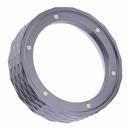 Magnetic Espresso Dosing Funnel Coffee Dosing Ring Aluminum Alloy Coffee Dosing Funnel Replacement for 51mm Portafilters (Grey)
