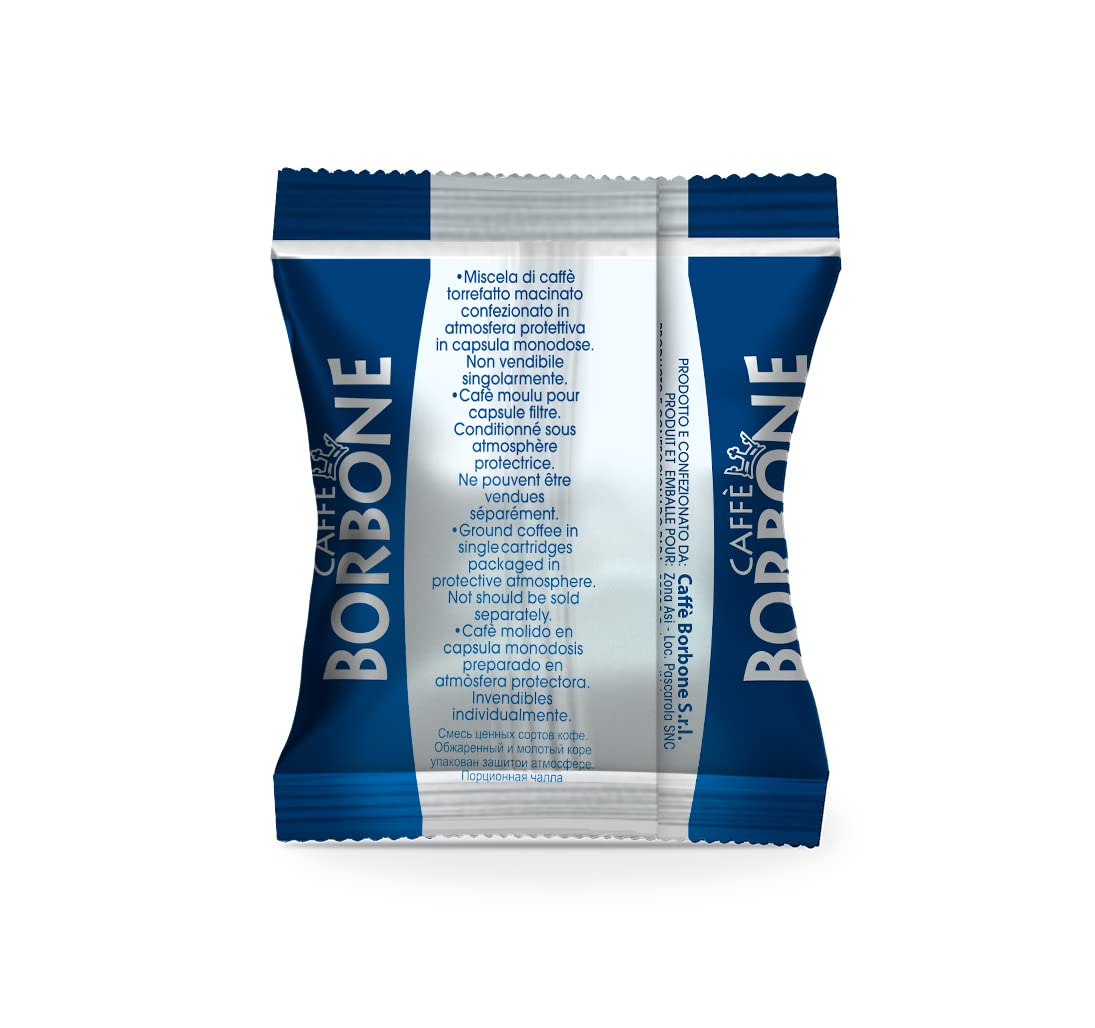 Caffè Borbone Coffee Capsules, Blue Blend, Medium Roast, 50 Count, Compatible with Nespresso, Made in Italy