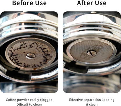watchget 58 Espresso Puck Screen - 0.8mm Thickness Espresso Screen Double-layer Lower Shower Screen with Magnetic Nail Metal Reusable Filter for 58mm Protafilter Basket Stainless Steel Coffee Filter