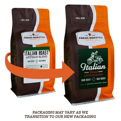 Fresh Roasted Coffee, Italian Roast, 5 lb (80 oz), Dark, Kosher, Ground