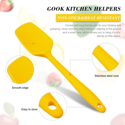 Patelai Silicone Spatulas, 7 Pieces 8.2 Inch Small Rubber Spoon Non Stick Kitchen Spatulas Heat Resistant Flexible Scrapers Baking Tool for Cooking, Mixing, Baking Tools