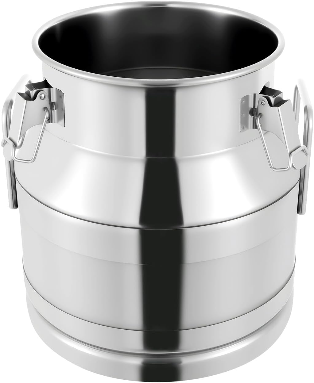 1 mm Thickened Stainless Steel Milk Can Large Liquid Container Storage,Stainless Steel Milk Bucket With Sealing Lid and Carry Handle,for Wine, Oil Storage Transport (20L/5.25 Gal)