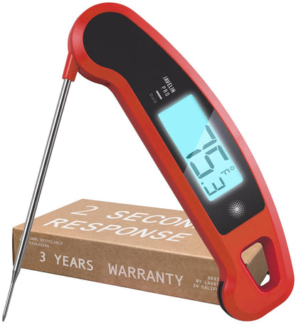 Lavatools Javelin® PRO Duo Ultra-Fast 2-Second Professional Digital Instant Read Meat Thermometer for Grill and Cooking, Auto-Rotating Backlit Display, IP65 Water Resistant, NSF Certified – Sambal