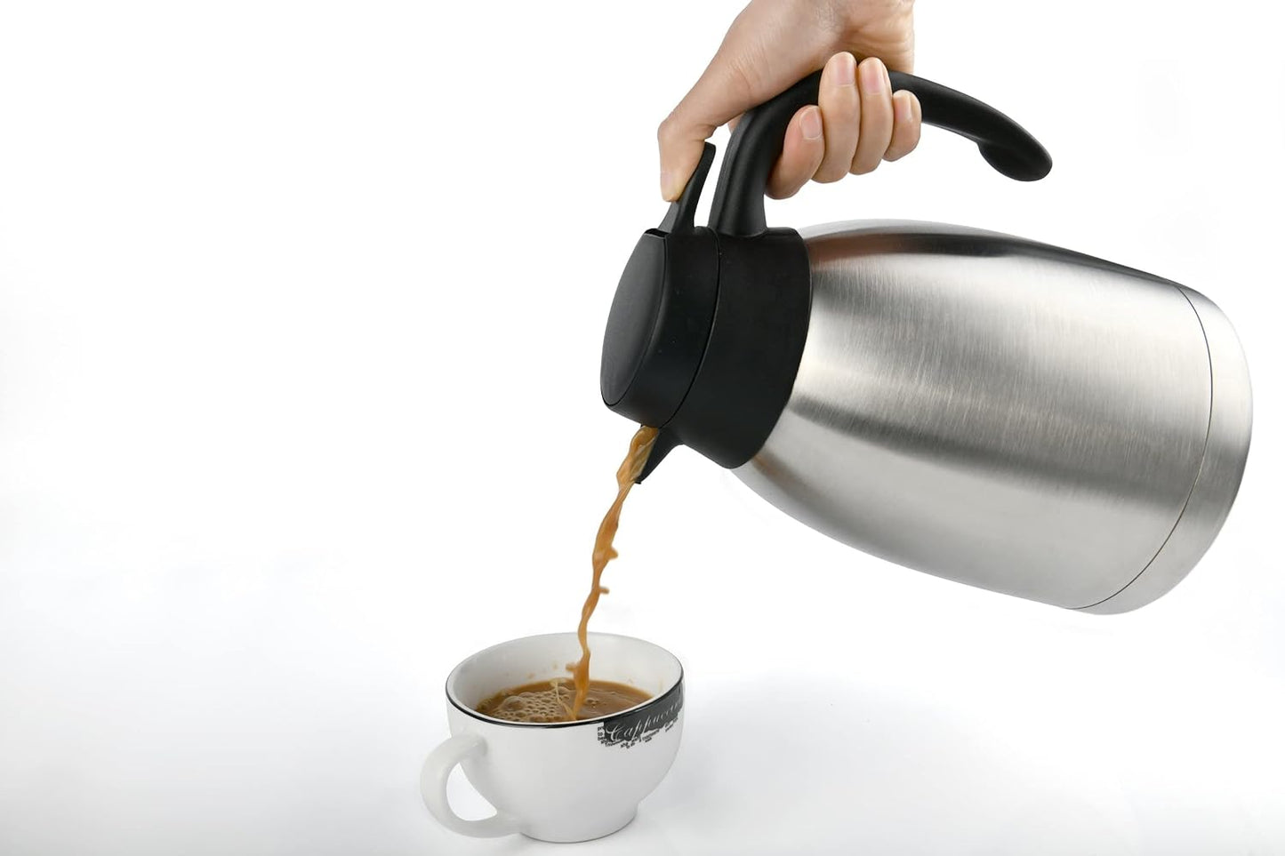 Heritage66 Thermal Coffee Carafe -Triple Wall Vacuum insulated Flask- keeping Beverages Hot for 12 hours /24 hours cold Tea, Water, and Coffee Dispenser (1.5 Liter/50 Oz)