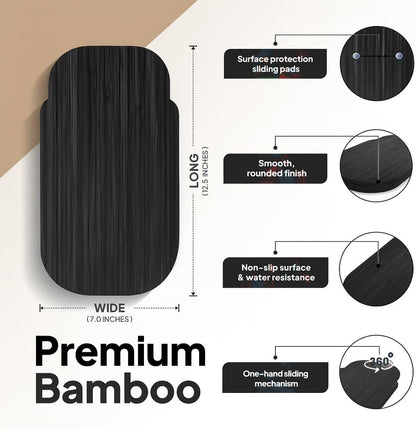 Ibyx Elegant Sliding Tray - Compatible with 3.2 Qt Kitchen In The Box Stand Mixers and Other Heavy Appliances (Black)