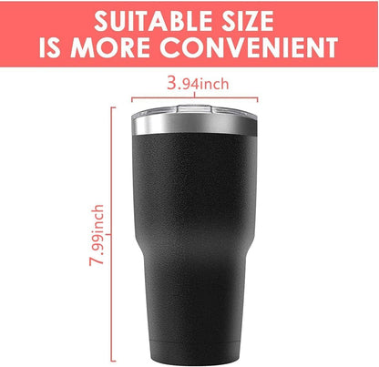 30oz Stainless Steel Travel Mug with Lid, 8 Pack Double Wall Vacuum Insulated Bulk Tumbler, Powder Coated Coffee Cup Suitable for Vehicle Cup Holders