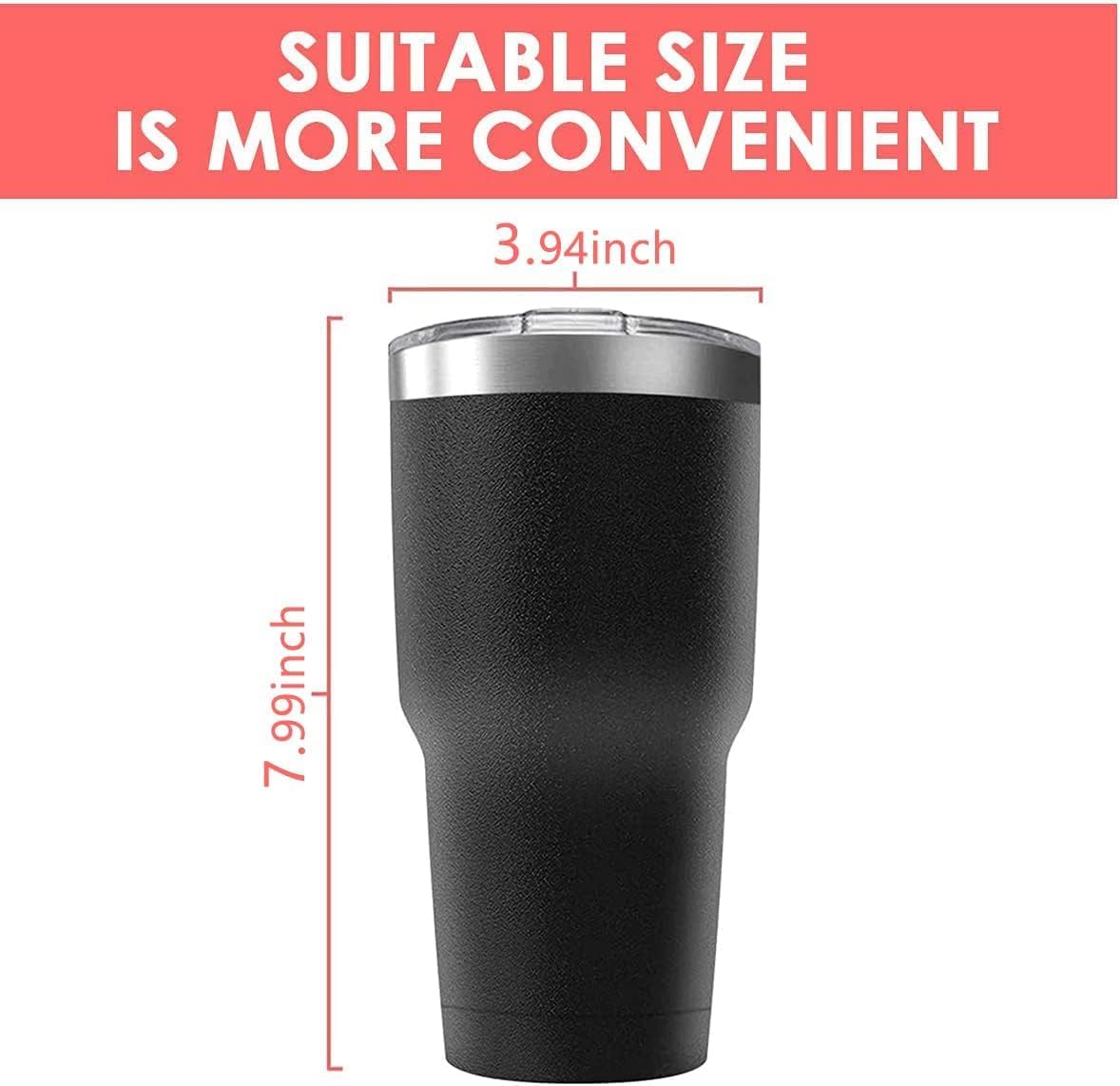 30oz Stainless Steel Travel Mug with Lid, 16 Pack Double Wall Vacuum Insulated Bulk Tumbler, Powder Coated Coffee Cup Suitable for Vehicle Cup Holders