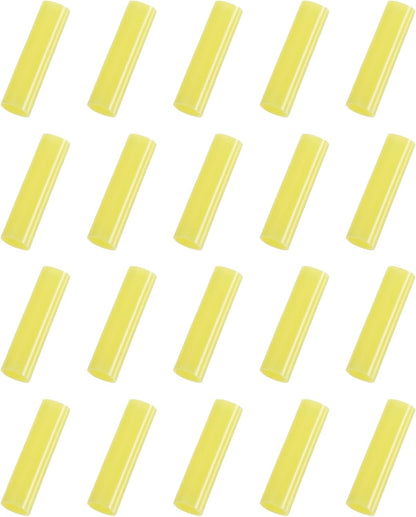 uxcell 20Pcs Silicone Straw Tips, Metal Straw Covers, Soft Reusable Straws Tips Fit for 8mm/0.31" OD Stainless Steel Straws (Yellow)