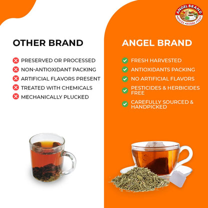 Angel Brand Lemongrass Tea Bags 20 Tea Bags – Pack 3 Lemon Grass Tea with Ginger, Rose Hips, & Clove - Lemongrass Tea Bags with Balanced Flavor, Rich Nutrients & Health Benefits