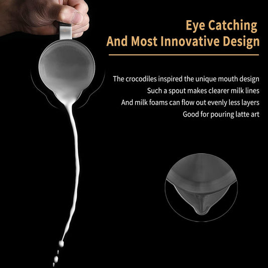 MHW-3BOMBER Milk Frothing Pitcher 16.9oz/500ml Latte Art Pitcher Stainless Steel Espresso Steaming Pitcher Colorful Barista Milk Jug P5911C-OS