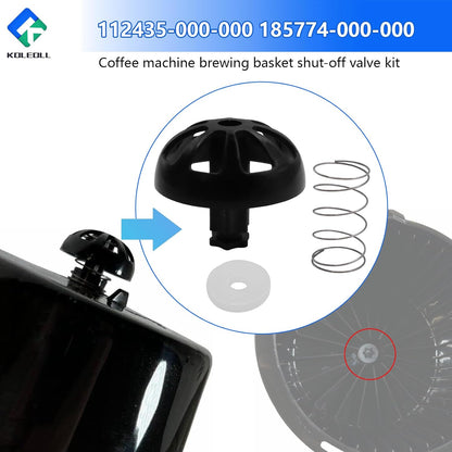 2 Pack Coffee Maker Brew Basket Stop Valve Kit 112435-000-000 185774-000-000 Compatible with Hamilton Beach Coffee Makers 990117900 990237500