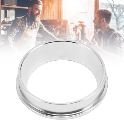 57.5MM Espresso Dosing Funnel, 304 Stainless Steel Coffee Dosing Ring Catcher Ring, Universal Coffee Dosing Ring Replacement for Home Coffee Machine Tools(Silver)
