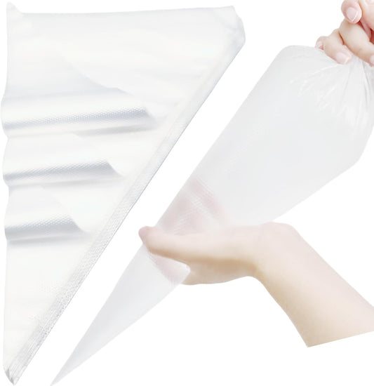 24 Inch Extra Large Piping Bags 200 Pack - Disposable Pastry Bags - Thick Anti-Burst Pastry Icing Frosting Piping Bags For Decorating Cupcakes Cakes Cookies (Large 24 Inch-200 Pack)