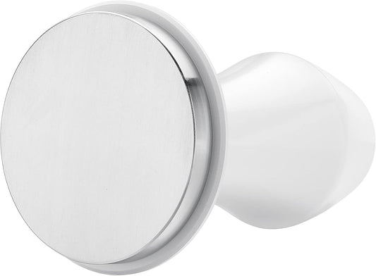 Normcore 58mm Espresso Tamper V4, Spring Loaded Coffee Tamper With Stainless Steel Flat Base Fits 58mm Standard Baskets, 15lb / 25lb / 30lbs Replacement Springs, Non-stick coating White