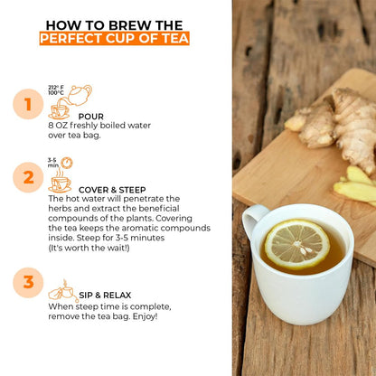 Angel Brand Ginger Tea Bags 25 – Pack of 3 – Ginger Root Tea for, Digestion & Immune Support