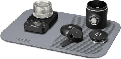 WACACO Coffee Mat, Multi-purpose Drying Mat and Tamping Mat, Made of Food-grade Silicone Grey (9.84"L x 14"W)