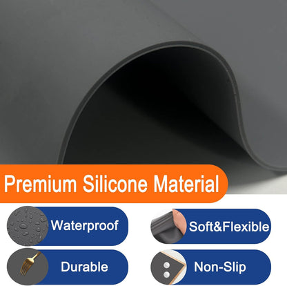 2Pack Large Silicone Mats for Kitchen Counter, 36''x24''(90cmx60cm) Heat Resistant Mat for Kitchen Island, Waterproof Multipurpose Countertop Protector, Semitransparent