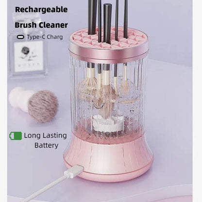 Cordless Electric Paint Brush Cleaner,Rinse Cup,Brush Rinser for Painting, Brush Cleaning Washer Rinser for Acrylic, Watercolor Painting,Bling Brush Holder (1, Bling Pink)