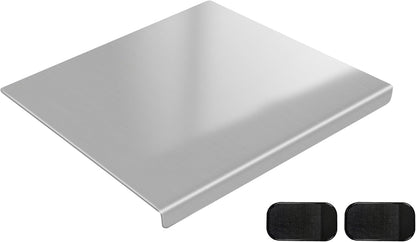 304 Stainless Steel Cutting Board with 2 Pack Non-Slip Mats, Yoposeo Heavy Duty Baking Cutting Chopping Boards for Kitchen, Meat, Fruits, Vegetables, Bread and Baking (19.7" X 15.7"/ 50 X 40cm)
