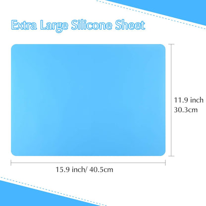 FEPITO 3PCS A3 Extra Large Silicone Sheet for Crafts Jewelry Casting Molds, Multipurpose Silicone Mat, Reusable, Heat Resistant, Food Grade Placemat