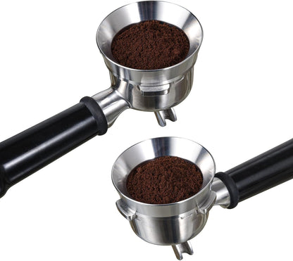 54mm Magnetic Dosing Funnel V2, MATOW Stainless Steel Espresso Dosing Ring with 8 Magnets Compatible with Breville 54mm Portafilter