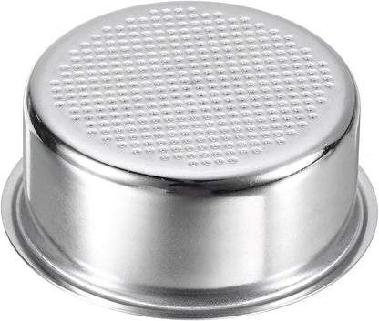 uxcell 1Pcs 51mm Coffee Filter Basket, 2-Cup Stainless Steel Reusable Espresso Coffee Machine Bowl Baskets Replacement