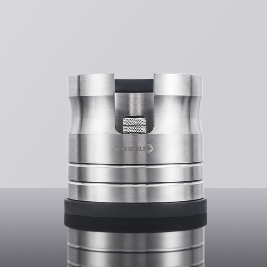 Portafilter Holder Crafted from Solid 304 Stainless Steel | Espresso Tamping Station with Stable and Efficient Puck Preparation | Non-Slip Base | Ideal for 54mm Espresso Machines Portafilter