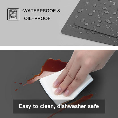 2MM Thick Silicone Countertop Mat, 23.6"x 23.6" Silicone Mats for Kitchen Counter, Nonslip Heat Resistant Mat, Large Kitchen Counter Mats, Waterproof Countertop Protector, Dark Gray