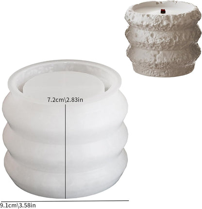 Bottle Resin Mold Candle Holder - Resin Casting Silicone Molds for Home Decor & Candle Making Wave Spiral Mold