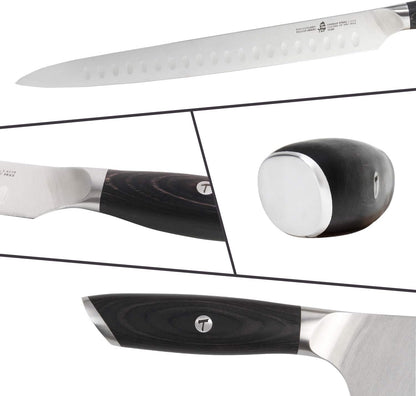 TUO Turkey Brisket Knife, 12 Inch Slicing Knife, High Carbon 1.4116 German Steel, Ergonomic Pakkawood Handle with Gift Packaging - Falcon Series