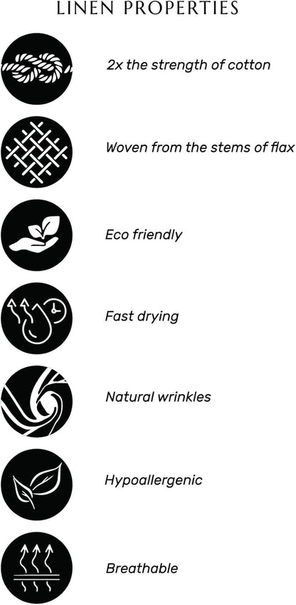 Solino Home 100% Pure Linen Apron for Women & Men - Navy and White Stripe Full Midi Bib Apron, Adjustable Neck Strap with Center Pockets for Kitchen, Chef - Handcrafted from European Flax