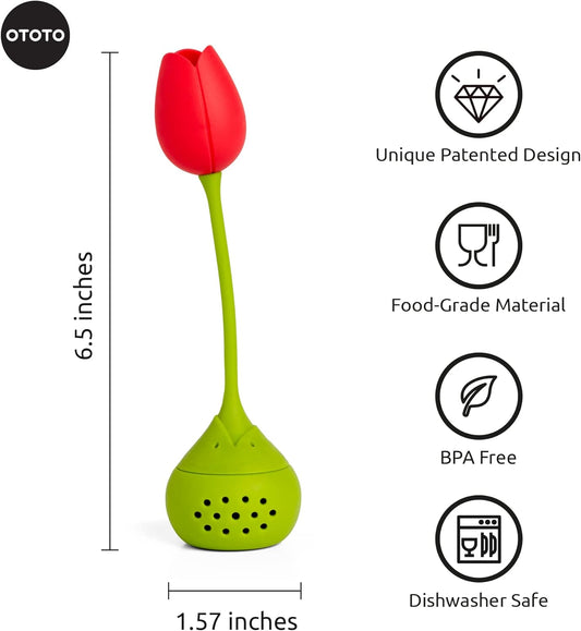 OTOTO Cute Tea Infuser - Loose Leaf Tea Steeper, Tea Accessories, Tea Diffusers, Tea Strainers, Cute Gifts, Tea Gift Set, Kitchen Gifts Cooking Gadgets