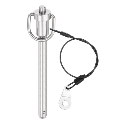UXCELL 1 Pcs Quick Release Pin, 5/16" x 3" (Dia. x L), Silver, 304 Stainless Steel