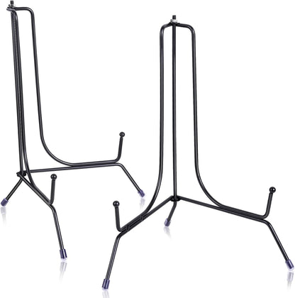2-Pack Upgraded Anti-Slip Plate Stands for Display, 10 Inch Decorative Iron Plate Holders, Easel, Frame, Book, Card, Plaque, Picture Display Stands