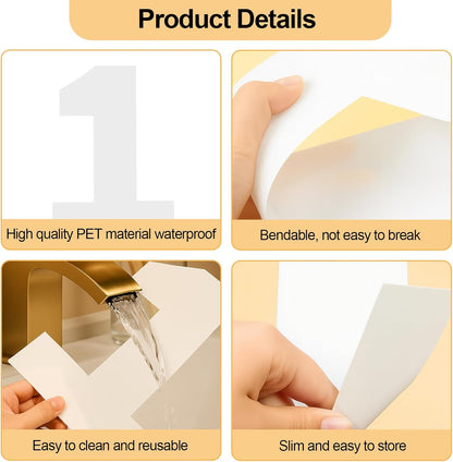 12 Inch Number Cake Mold Baking Forms Moulds,9 Pieces 0-8 Cake Number Stencils,Number Cake Pans,Flat Plastic Mold Numerical Templates Cutting for DIY Cakes/Cookies