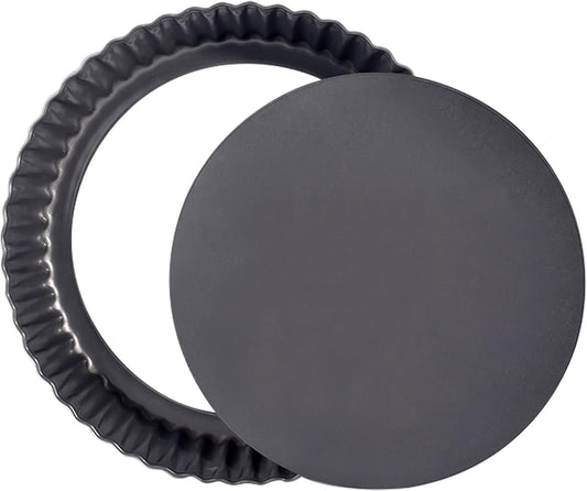 8 Inch Tart Pan Fluted Fruit Pie Pans With Removable Base Nonstick Coating Tarts Molds for Baking Supply For Pizza Tartlet Cake Quiche